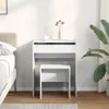 vidaXL Toaletný stolík s taburetkou biely 60x40x113,5 cm Náhľad obrázku produktu 3