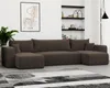 Hoekbank in U-vorm, model Castelo U Poso 06, chocoladebruin Productafbeelding-voorbeeld 6