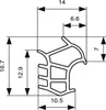 ELLEN Stahlzargendichtung K2652 z. einstecken W-PVC grau, L Produktbild-Vorschau 2