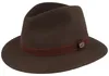 Borsalino feiner Hasenhaarhut Rustico Traveller mit Lederband in braun