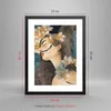 Gerahmtes Poster - Schwarzer Rahmen - Surreal Frau Blumen - Produktbild-Vorschau 5