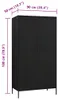 vidaXL Kleiderschrank Schwarz 90x50x180 cm Stahl Produktbild-Vorschau 6