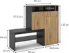 A diagram showing the dimensions of a shoe cabinet. Náhľad obrázku produktu
