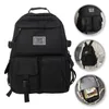 A collage of images showing a black backpack from different angles, including a close-up of its features and a person wearing it. Náhľad obrázku produktu