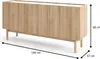 BETTSO Komoda BOHO 144x68 cm třídveřová Dub Riviera Bílý Náhled obrázku produktu 4