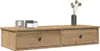 A wooden shelf with two drawers, decorated with a vase of dried flowers and two jars. Náhled obrázku produktu