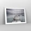 Gerahmtes Poster - Weißer Rahmen - Brücke See - 70x50 cm - Produktbild-Vorschau 8