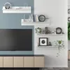 vidaXL Półki ścienne 4 szt. Biały 80x11,5x18 cm Materiał Podgląd zdjęcia produktu 9