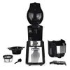 A coffee maker with its accessories laid out on a white background. Produktbild-Vorschau