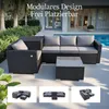 HOMAVO Gartenlounge Set 4-Personen, Inklusive Beistelltisch Produktbild-Vorschau 3
