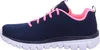 Side view of a dark blue and pink women's sneaker on a white background. Voir les images du produit