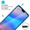 A close-up view of a smartphone screen protector being applied to a Huawei P20 Lite. Produktbild-Vorschau