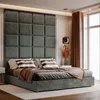 Panel Tapicerowany Prostokąt 40cm x 30cm Szary MAGIC VELVET Podgląd zdjęcia produktu 3