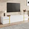 Merax Luxus-TV-Schrank mit Goldkanten, TV-Lowboard mit 4 Produktbild-Vorschau 10