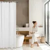 Zasłona prysznicowa 180x200 biała gruby splot Podgląd zdjęcia produktu 6