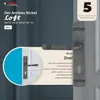 A close-up marketing image of a door handle set with descriptive text and branding. Produktbild-Vorschau