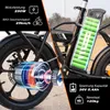 Close-up of an electric bicycle with technical specifications highlighted. Voir les images du produit