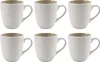 Kaffeetassen - 300 ml - Beige - Weiß - Steingut - mit Produktbild-Vorschau 1