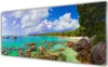 Acrylglasbilder 125x50 Wandbild Druck Meer Steine Bäume Produktbild-Vorschau 1