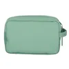 A green toiletry bag is shown against a white background. Náhled obrázku produktu