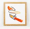 An abstract painting in a wooden frame. Produktbild-Vorschau
