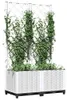 vidaXL Pflanzkübel mit Rankgitter Weiß 80x40x136 cm PP Produktbild-Vorschau 7