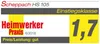 A marketing graphic with product information and a rating. Produktbild-Vorschau