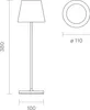 SIGOR Akku-Tischleuchte Nuindie 38cm USB-C graphitgrau rund Produktbild-Vorschau 11