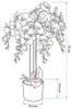 vidaXL Künstliche Orchidee mit Topf 75 cm Weiß Produktbild-Vorschau 2