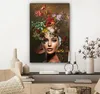 MuchoWow® - Leinwandbilder - Frau - Blumen - Farben, Produktbild-Vorschau 7