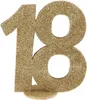 XXL Tischdeko Zahl 18 Geburtstag Gold Glitzer 1 Stück Produktbild-Vorschau 1