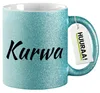 Huuraa Glitzertasse Kurwa Polnisch 330ml Blau Keramik Produktbild-Vorschau 1