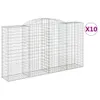 Gabionen mit Hochbogen 10 Stk 300x50x160/180cm Verzinktes Produktbild-Vorschau 1