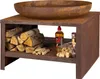 Esschert Feuerschale mit Holzlagerung 80 cm Rust Produktbild-Vorschau 8