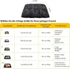 A size chart for dog beds, showing different sizes, dimensions, weight recommendations, and suitable dog breeds. Produktbild-Vorschau