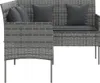 vidaXL Canapé en L avec Kissen Poly Rattan Grau Voir les images du produit 4