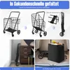 Collage showing a shopping trolley in different states and locations. Voir les images du produit