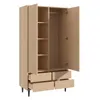 Kledingkast met kledingstang en deuren, garderobe met Productafbeelding-voorbeeld 6