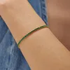 Tennisarmband verguld met groene zirkonia's, model BEI102 Productafbeelding-voorbeeld 7