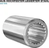 Zapfwellen Buchse D-Typ 80 mm für Vielkeilwelle PTO-Shaft Produktbild-Vorschau 4