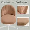 SONGMICS Schminkstuhl, Bürostuhl, Teddy-Fleece-Oberfläche, Produktbild-Vorschau 7