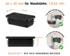 Lamellenstopfen rechteckig 60x40 mm Schwarz 5 Stück Produktbild-Vorschau 2