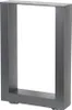 A single gray metal table leg frame is shown against a white background. Voir les images du produit
