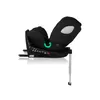 A black car seat with its base and support leg, shown on a white background. Produktbild-Vorschau