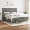 The Living Store Boxspringbett mit Matratze Dunkelgrau Produktbild-Vorschau 2