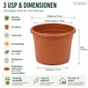 Pflanztopf Fiona Terrakotta Ø 15cm - Frostsicher & Produktbild-Vorschau 3