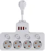 Steckdosenleiste mit USB – 8 Steckdosen, 4 USB, Schalter, Produktbild-Vorschau 1