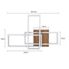 ZMH LED Deckenlampe 64CM Deckenleuchte 36W Wohnzimmerlampe Produktbild-Vorschau 4