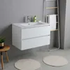 Unterschrank mit Waschtisch in 80 cm – weiße Holzoptik | Produktbild-Vorschau 1