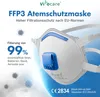 Vitocare FFP3 Maske mit Ventil | Atemschutzmaske CE | 20 Produktbild-Vorschau 2